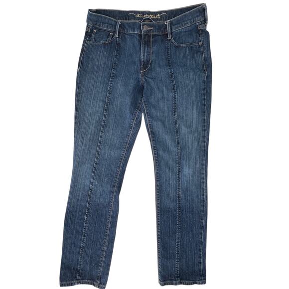 Old Navy The Sweetheart Denim Blue Jeans Front Pintuck Seams 12 Regular - Picture 2 of 14